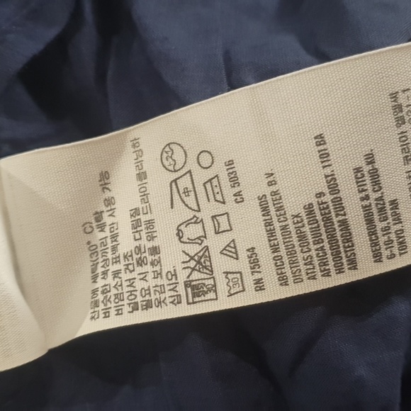 Hollister Size S (approx 10) Long Strapless Navy Blue Aloha Top 100% Cot… - Picture 8 of 8